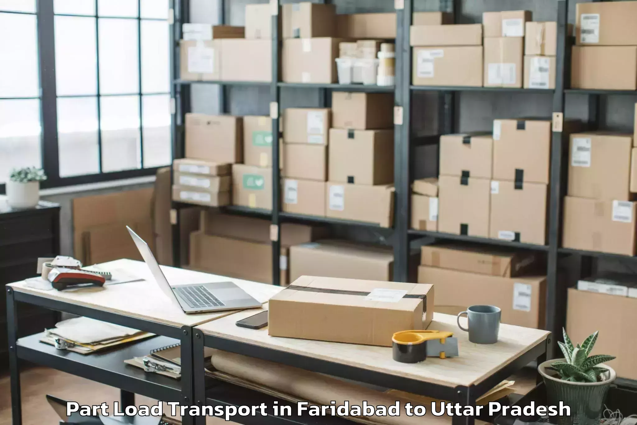 Affordable Faridabad to Etawa Part Load Transport